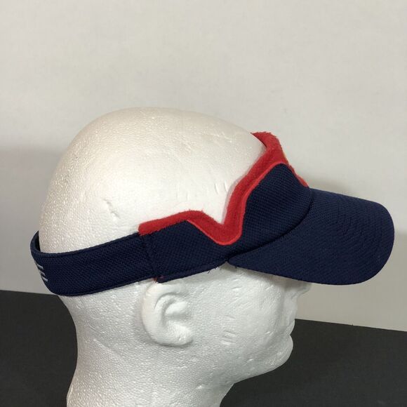 KU Visor Jayhawk Logo Red and Blue Terry Cloth University of Kansas Nike - Picture 5 of 10